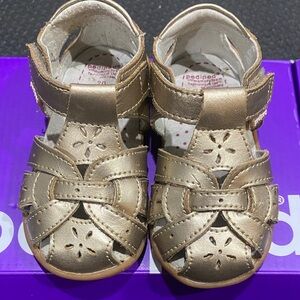 Pediped Metallic Gold Kids Sandals
